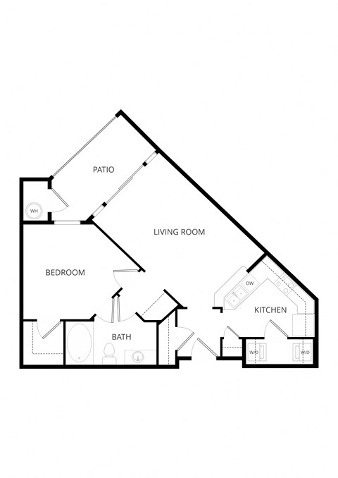 bedroom floor plan | luxury apartments in towson md | the mille brookhaven apartment